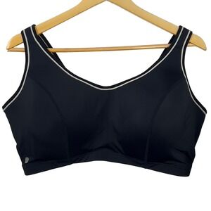 LIVIACTIVE Lane Bryant Black Full Support Sports Bra Molded Underwire Adjustable